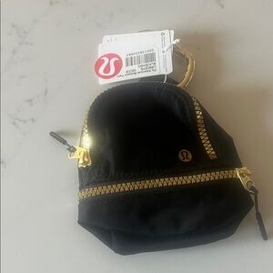 lululemon athletica Mini Bag in Black with Gold Zippers